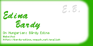 edina bardy business card