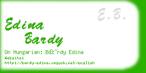 edina bardy business card